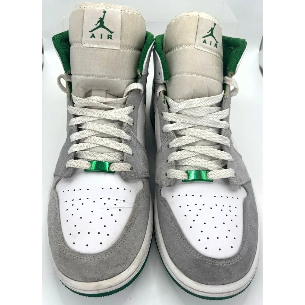 Air Jordan 1 Mid SE Grey Pine Green White/Smoke Grey Mens Size 11 DC7294-103